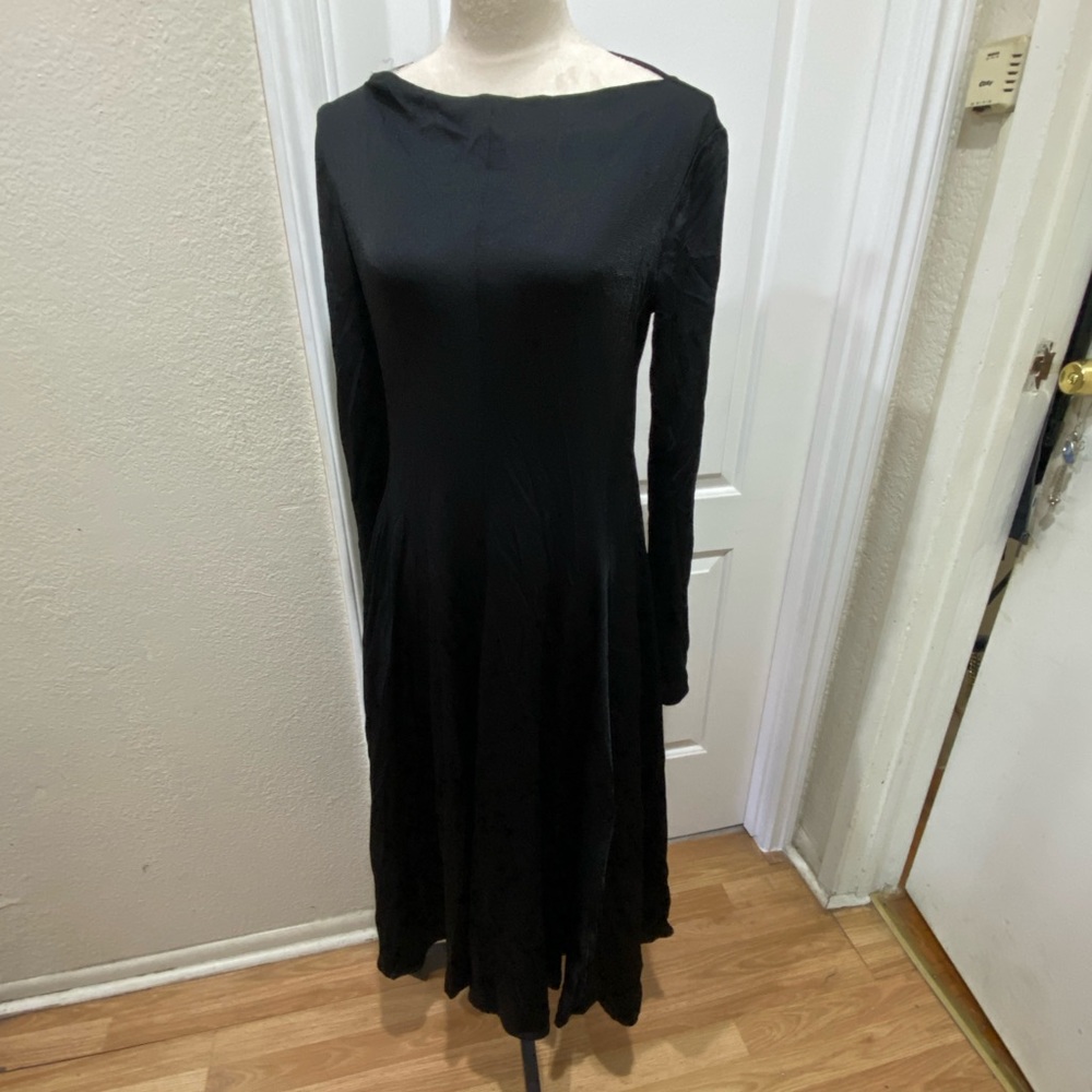 Rostfrei by Anett Rostel Chic Black Long Sleeve Dress with Classic Elegance